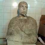 Estado del busto antes de la restauración.